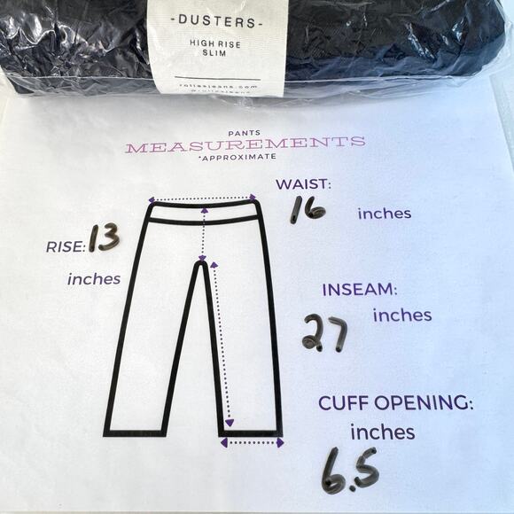 Rolla's Women Duster High Rise Slim Denim Jeans Size 31 Cotton Style 12860 Black - Picture 12 of 12